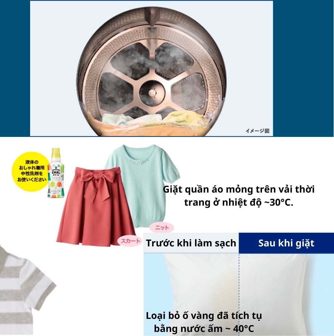 Toshiba TW-127XP4L Giặt nước nóng kháng khuẩn