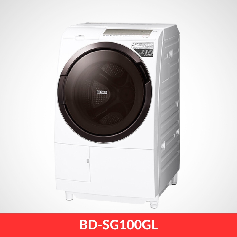 Máy giặt Hitachi BD SG100GL W | Giặt 10kg Sấy 6kg | Nội địa Nhật