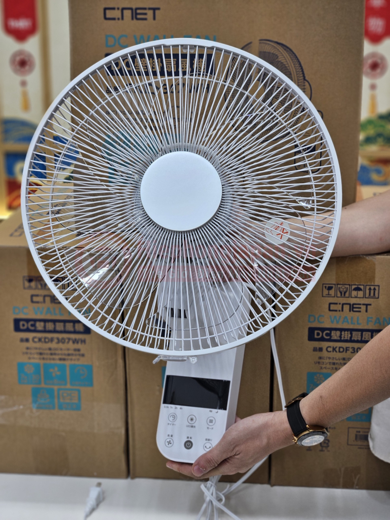 Quạt treo tường C:NET CKDF307WH | Động cơ DC | Nội địa Nhật Bản