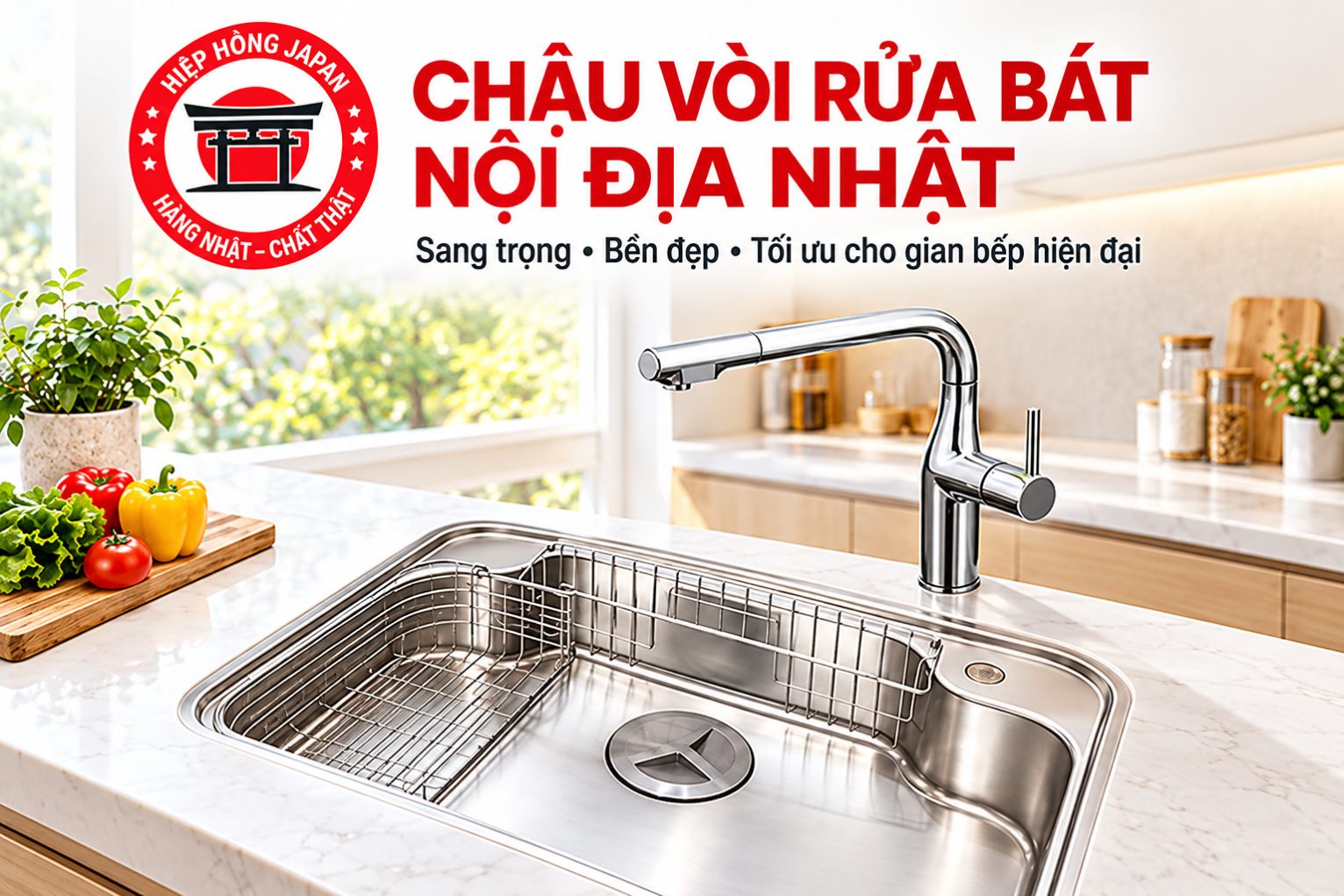 CHẬU VÀ VÒI RỬA BÁT NHẬT