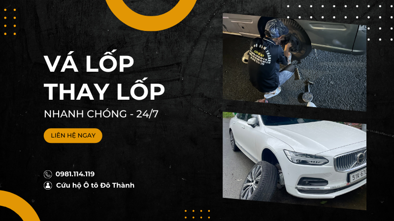 Dịch Vụ Vá Lốp Thay Lốp Tại Cứu Hộ Đô Thành