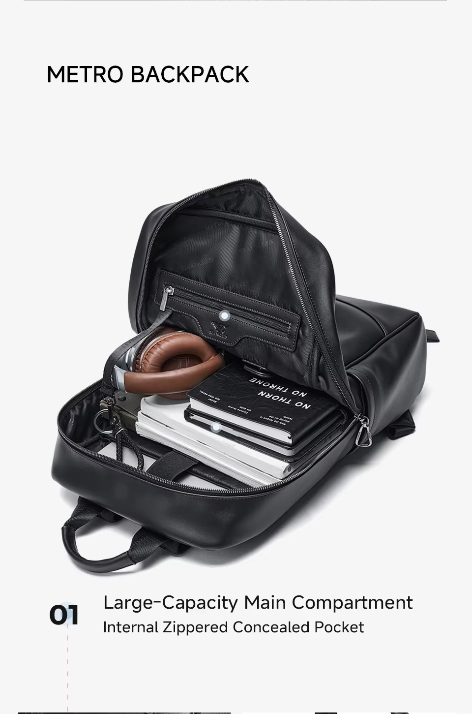 Balo Da SEPTWOLVES Cao Cấp Unisex