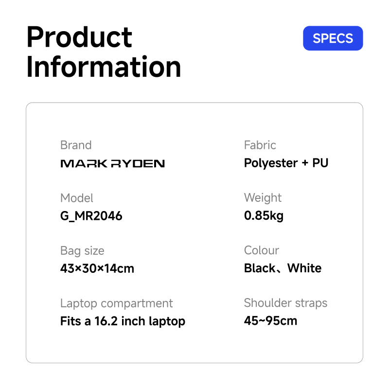 Mark Ryden MR2046-Balo Laptop Công Sở Nam Nữ