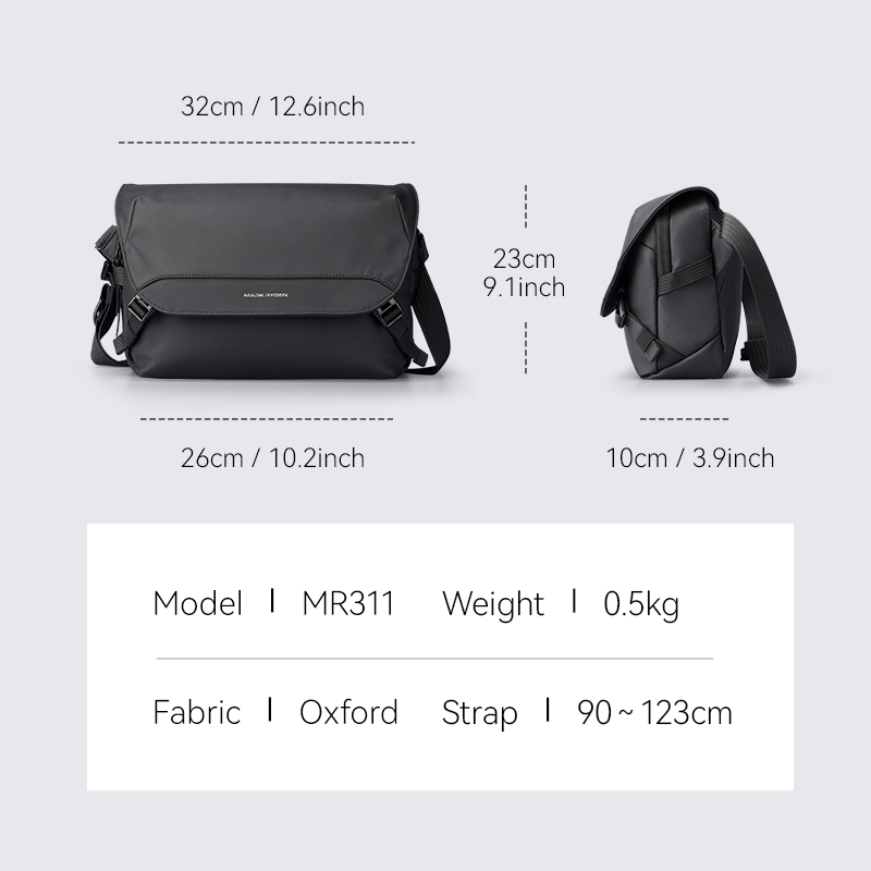 Túi Messenger Mark Ryden MR311 11.9 Inch Chống Nước Đa Dụng