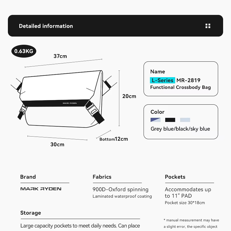 Mark Ryden MR2819-Túi Chéo Ipad 11 Inch