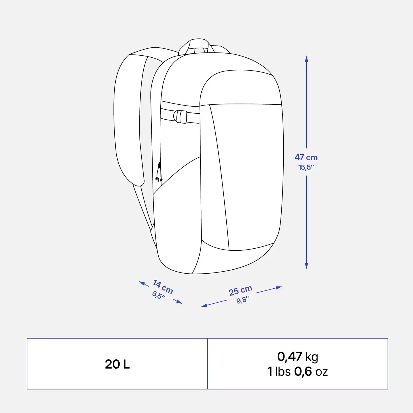 QUECHUA 20L - Arpenza NH100 Nâu