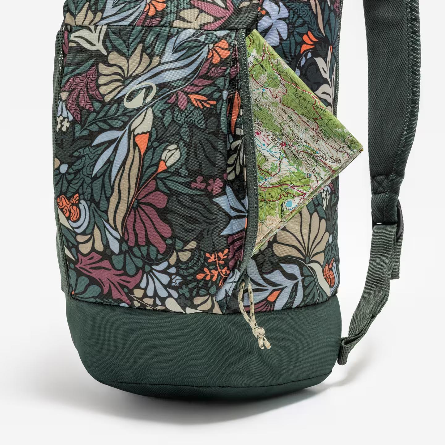 Balo QUECHUA 10L - Arpenaz NH100 Xanh Lá Họa Tiết