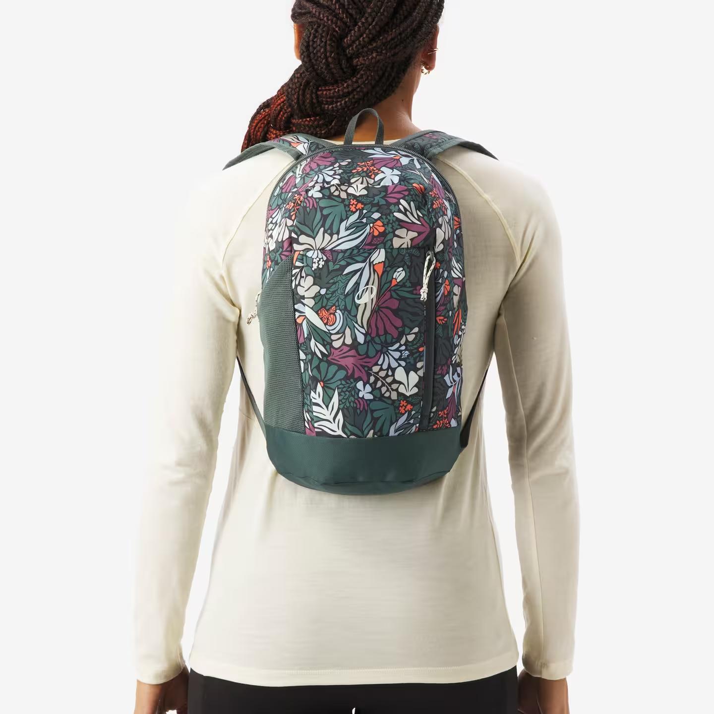 Balo QUECHUA 10L - Arpenaz NH100 Xanh Lá Họa Tiết