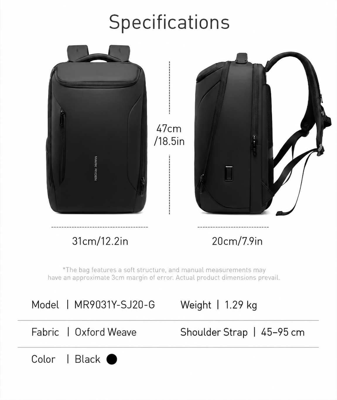 Mark Ryden MR9031Y_SJ Compacto Pro- Balo Laptop Nam Đa Dụng