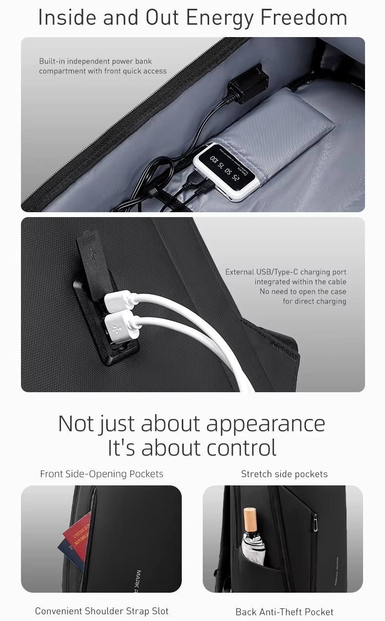 Mark Ryden MR9031Y_SJ Compacto Pro- Balo Laptop Nam Đa Dụng