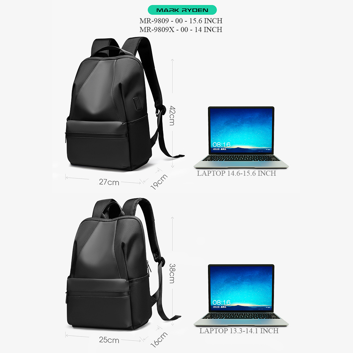 Balo Mark Ryden – Balo Thời Trang Laptop Cao Cấp MR9809-ALUMNO