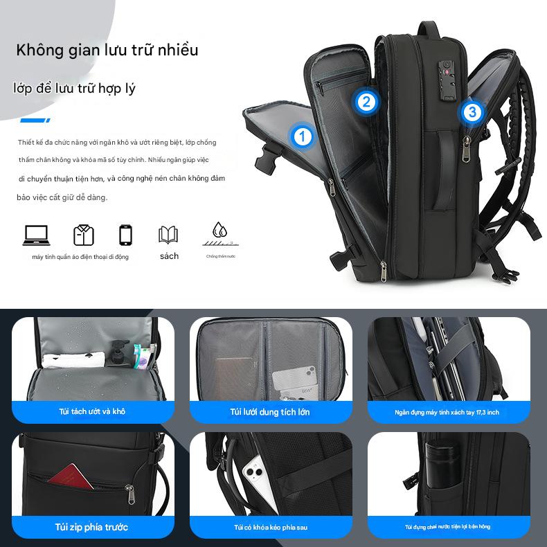 Balo Du Lịch Hút Chân Không Coolbell Poso-673 Kèm Máy Hút