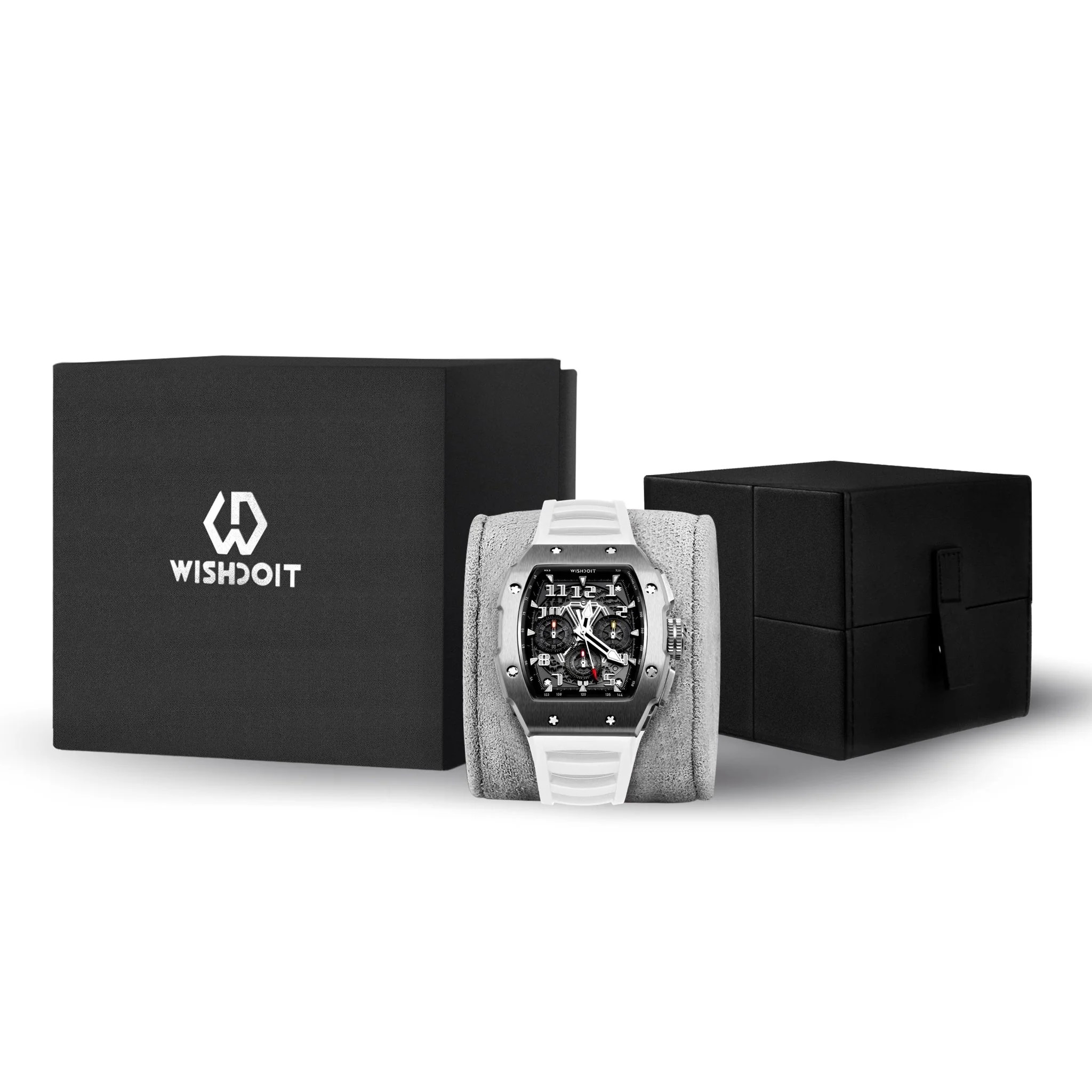 RACING | GT CHRONO-SILVERY WATCH (WHITE STRAP)