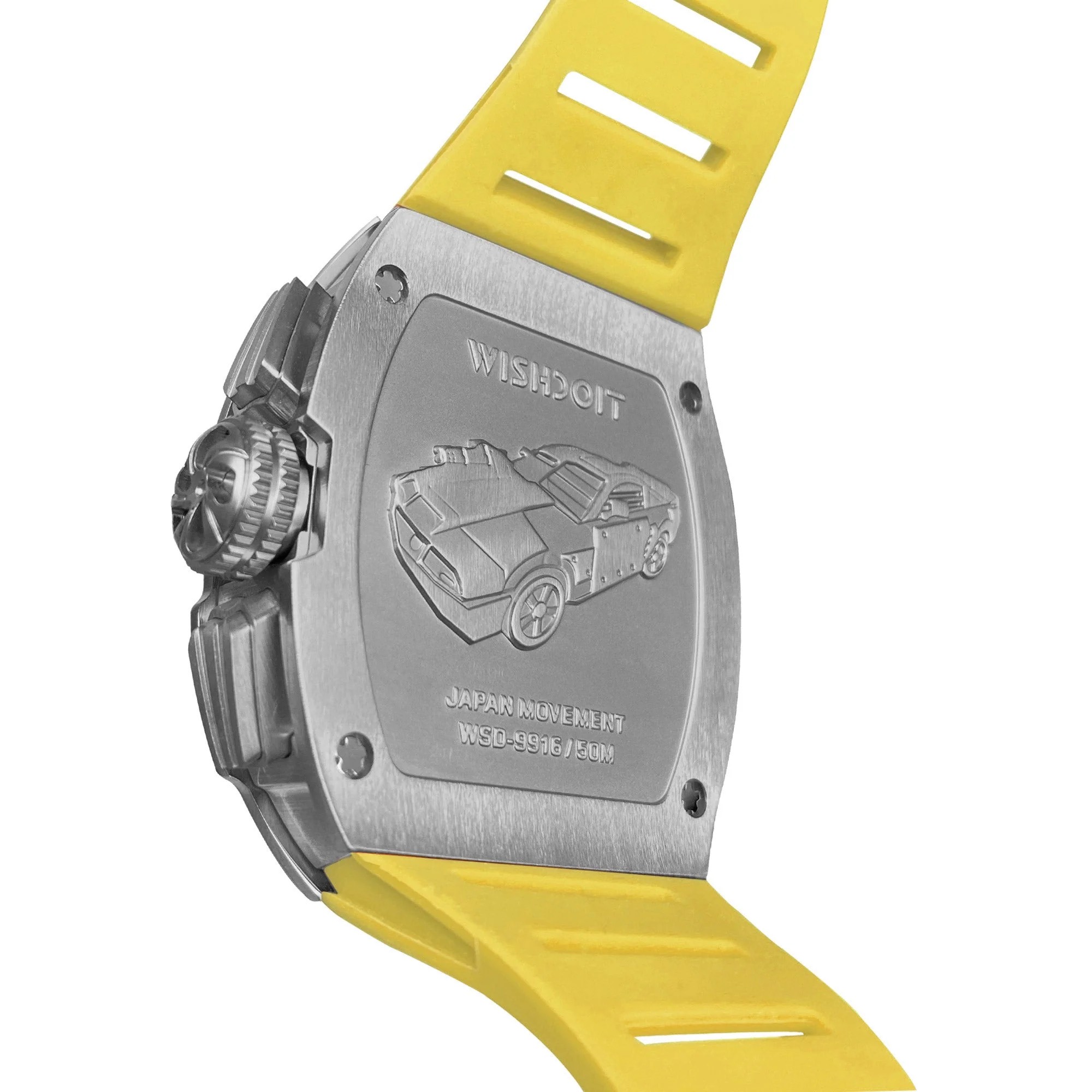 RACING | GT CHRONO-SILVERY WATCH (YELLOW STRAP)