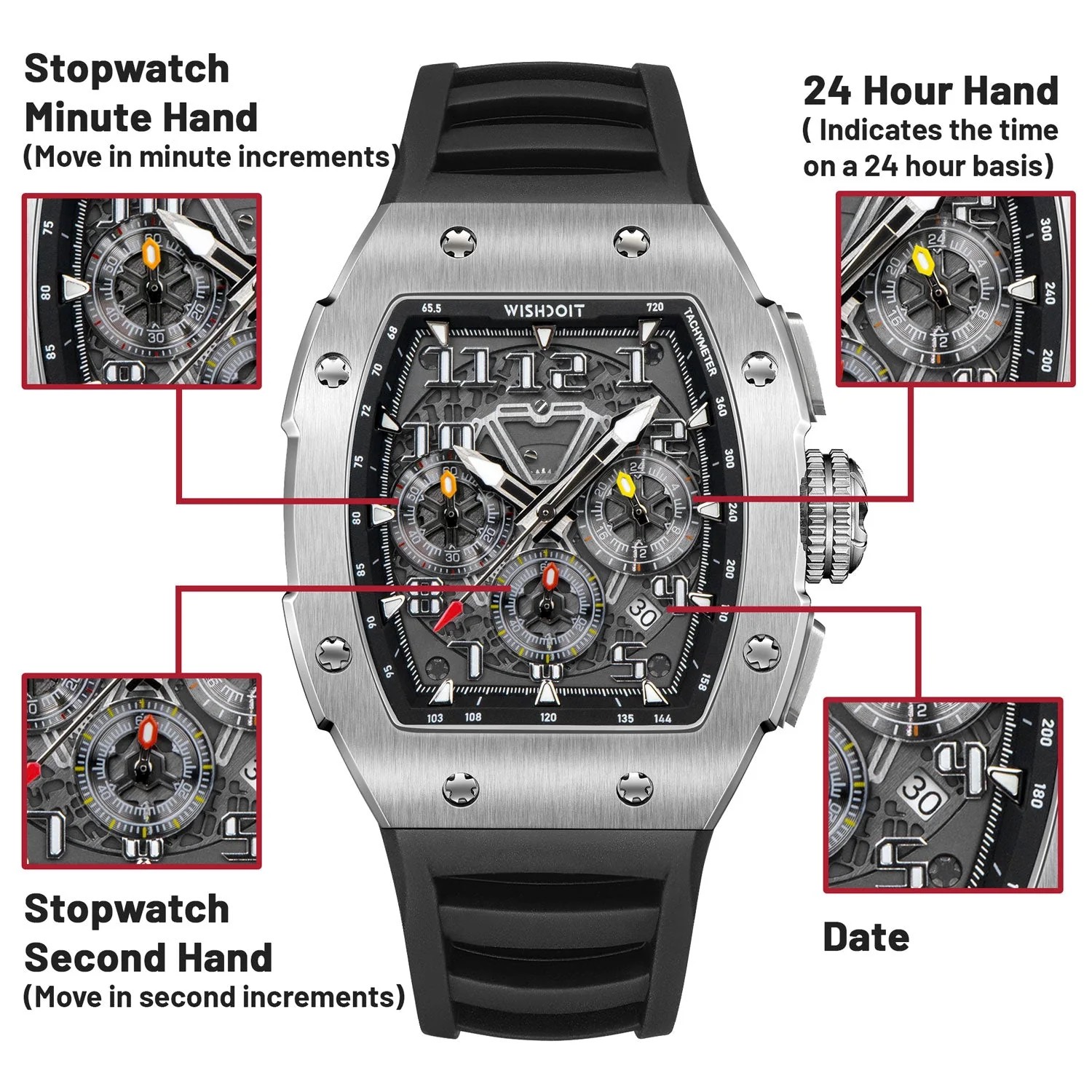 RACING | GT CHRONO-SILVERY WATCH