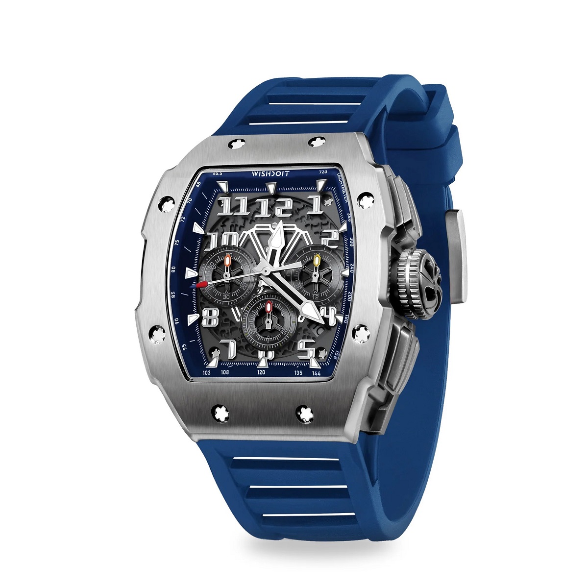 RACING | GT CHRONO-SILVERY WATCH (BLUE STRAP)