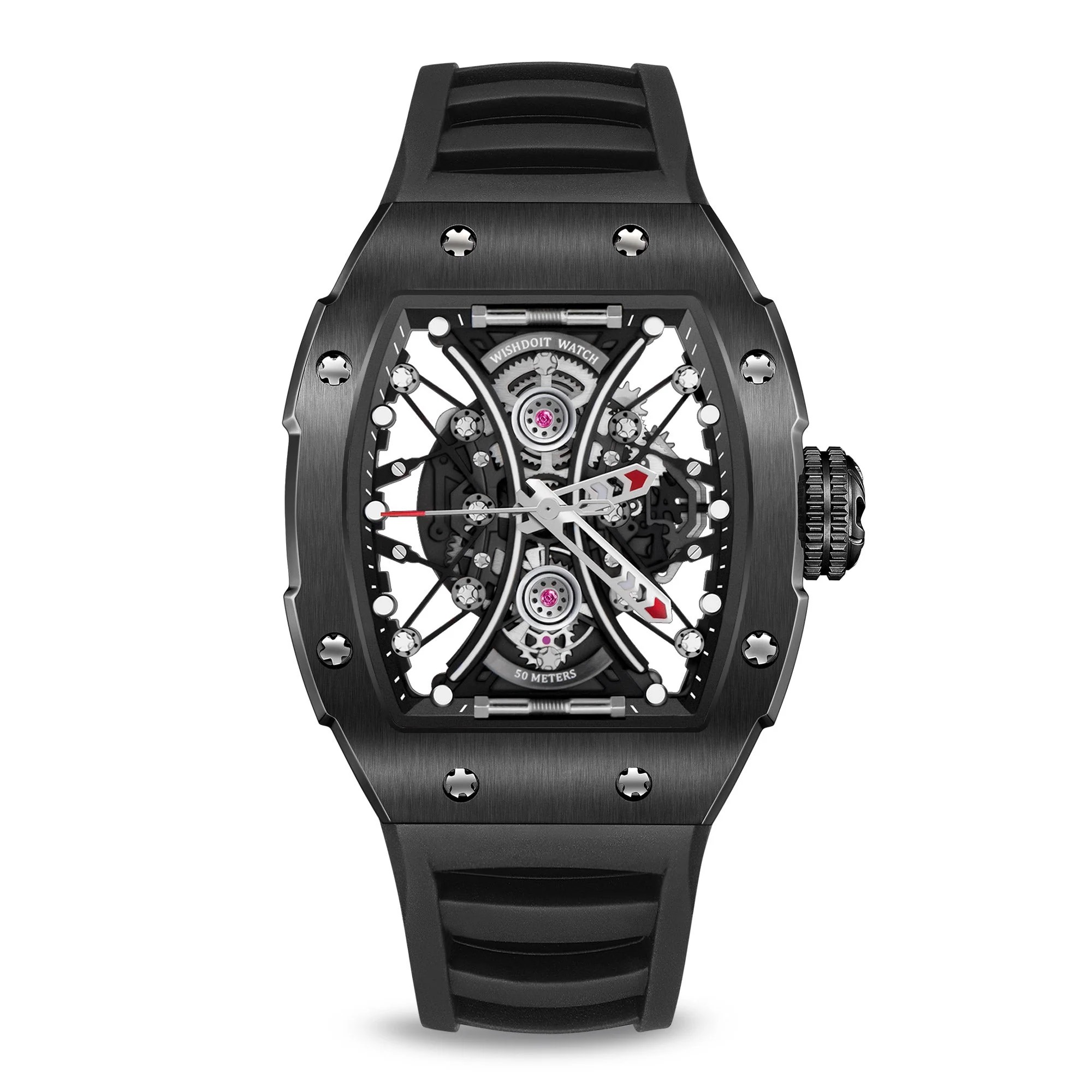 SKELETON | HOURGLASS-BLACK WATCH