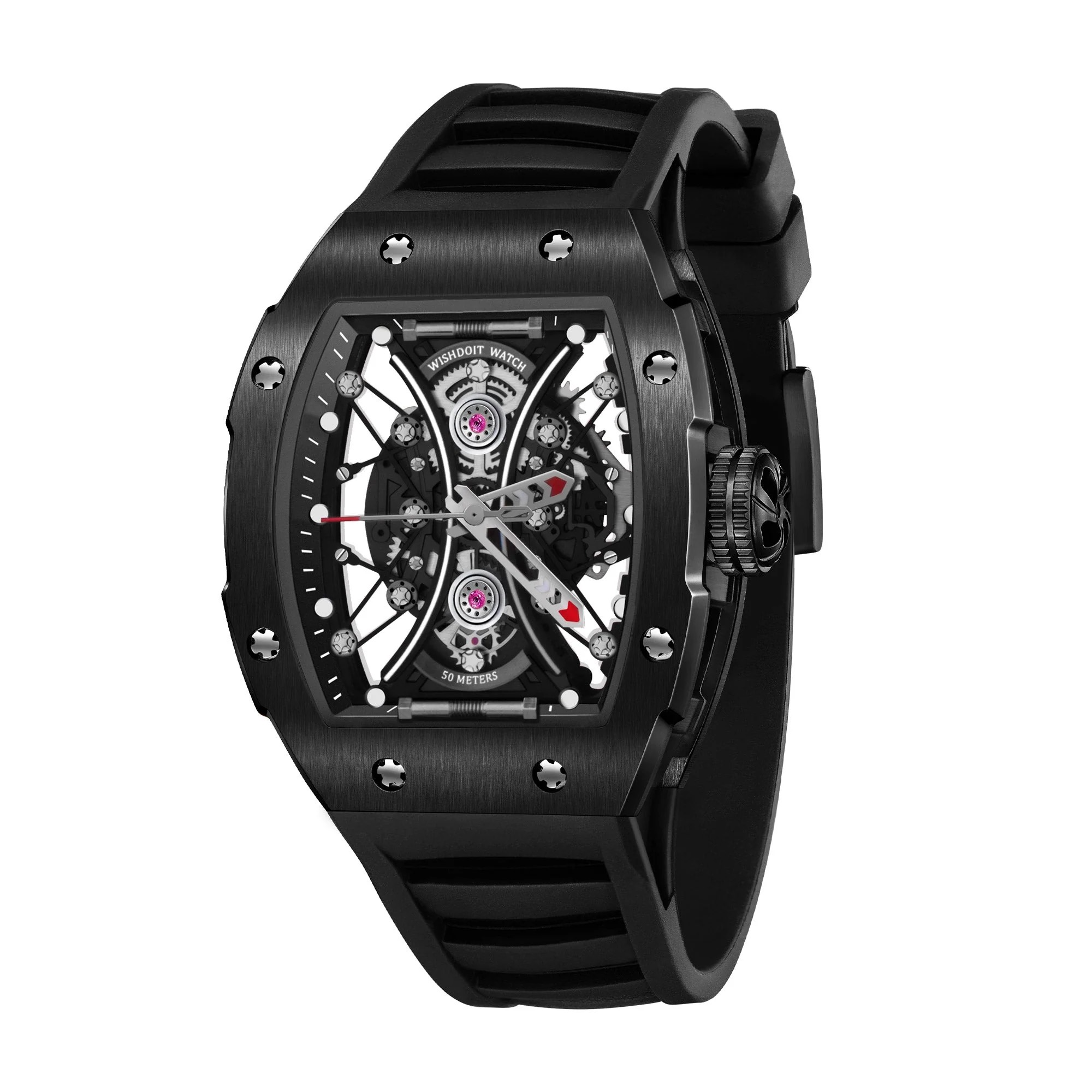 SKELETON | HOURGLASS-BLACK WATCH