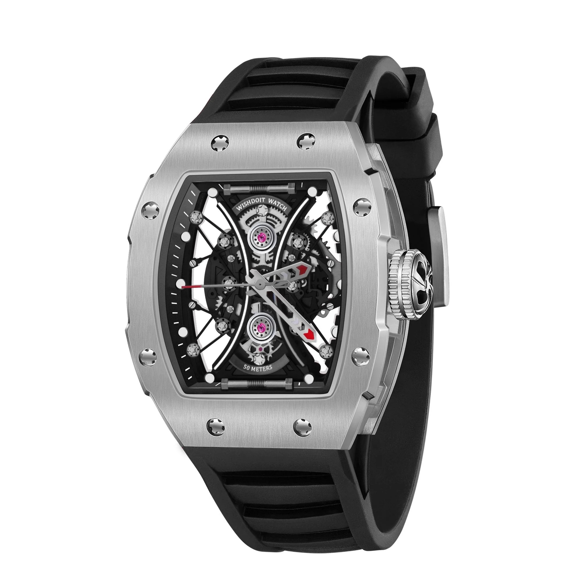 SKELETON | HOURGLASS-SILVERY WATCH