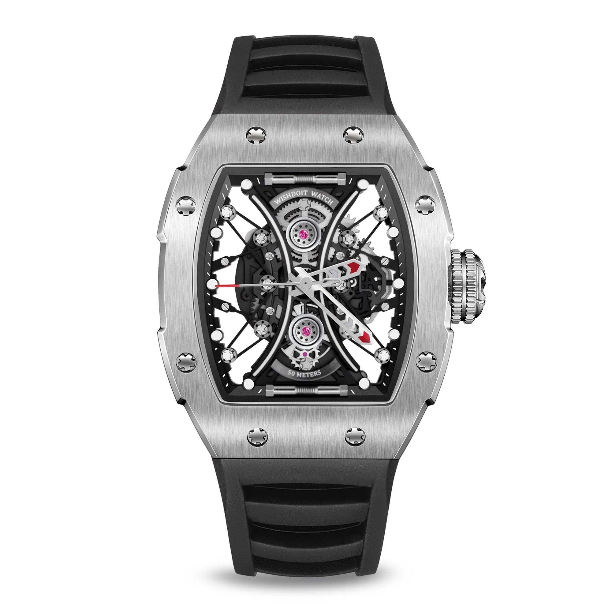 SKELETON | HOURGLASS-SILVERY WATCH