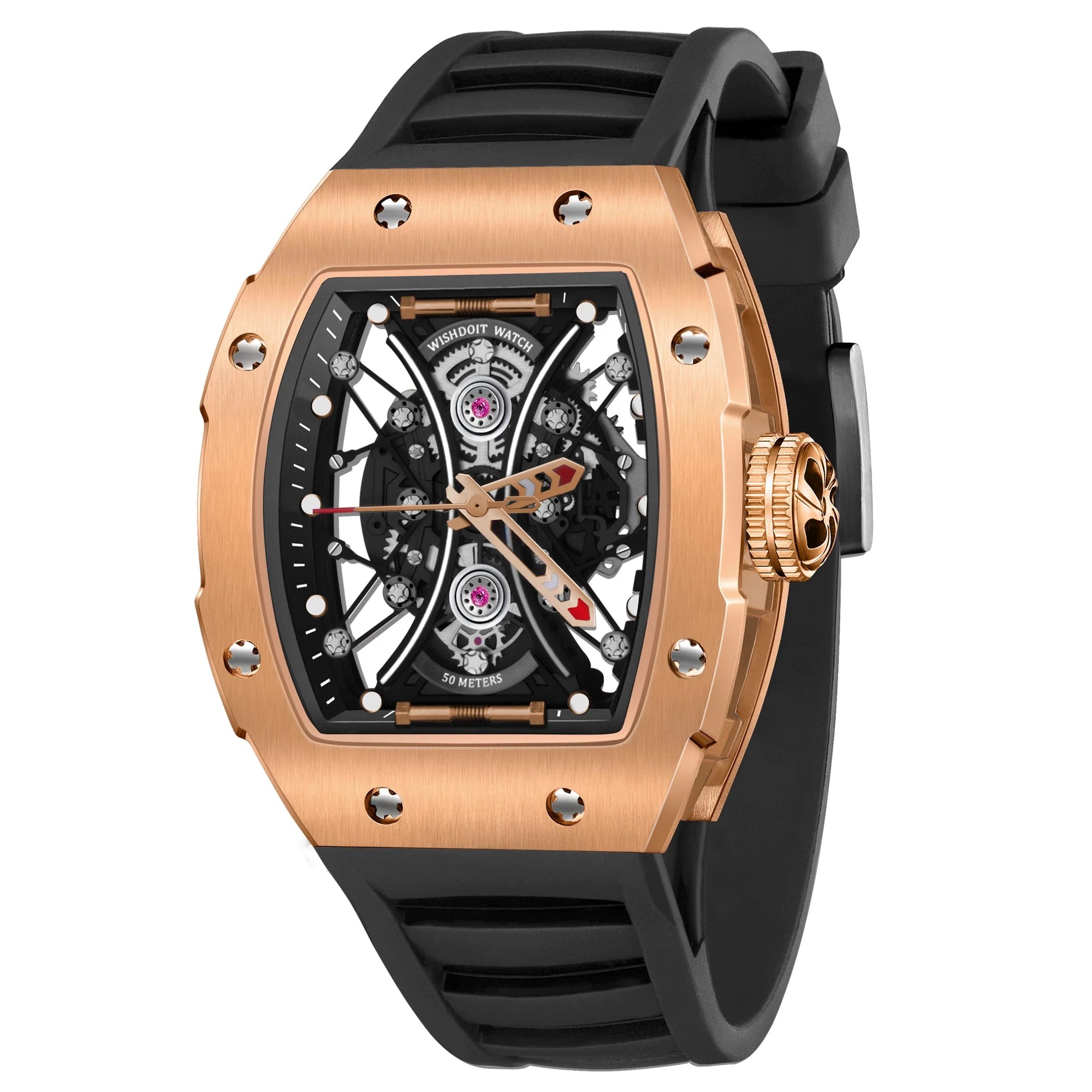 SKELETON | HOURGLASS-ROSE GOLD WATCH
