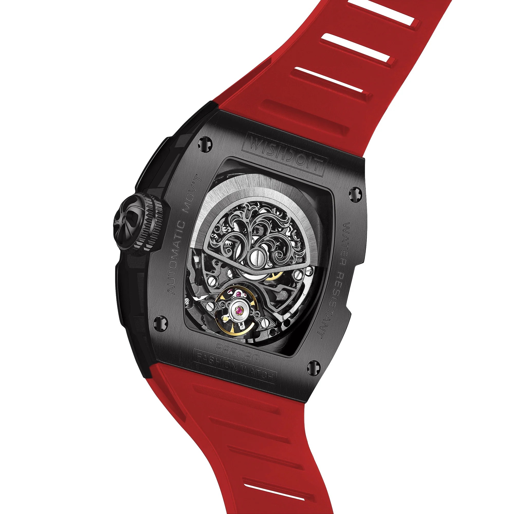 THE RUNWAY -BLACK WATCH (RED STRAP)