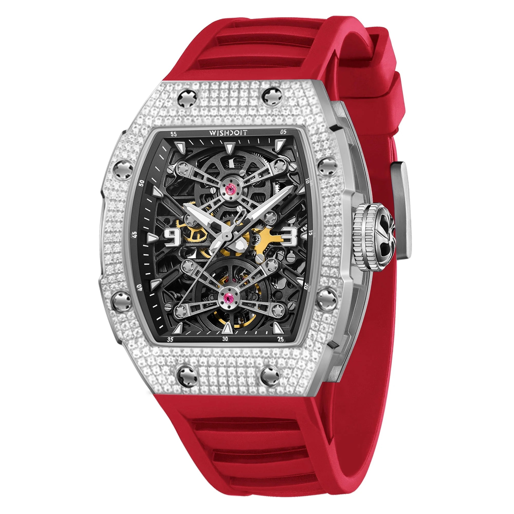 CUSTOMIZED CASE | CAPTAIN KIDD-SILVERY WATCH (RED STRAP)