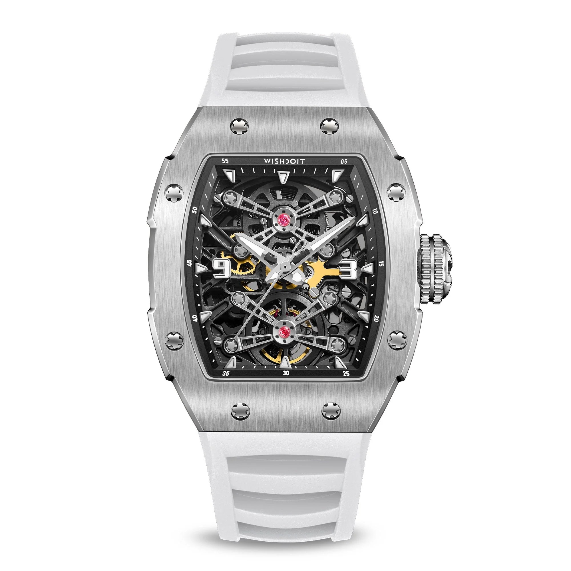 PIRATE | CAPTAIN KIDD-SILVERY WATCH (WHITE STRAP)