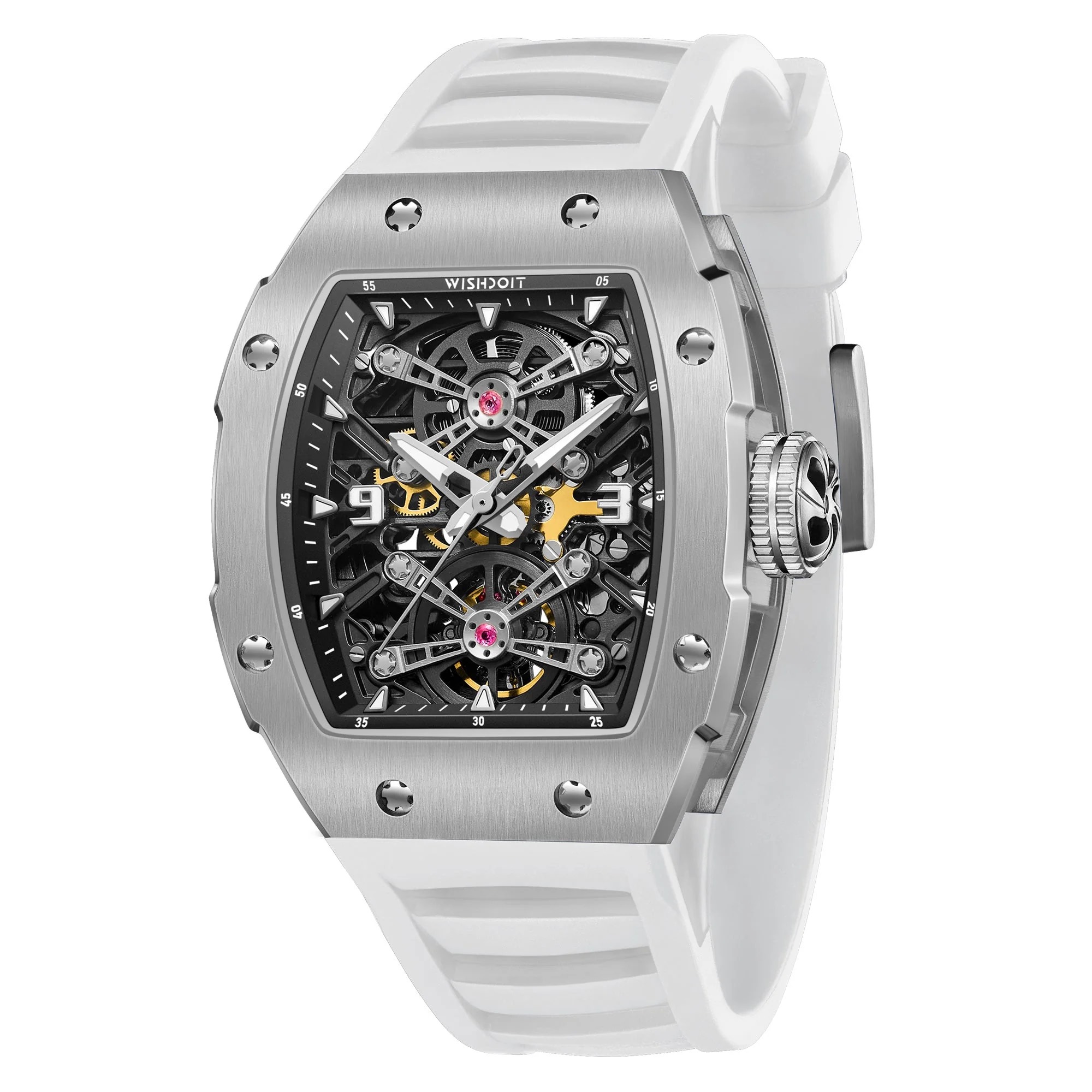 PIRATE | CAPTAIN KIDD-SILVERY WATCH (WHITE STRAP)