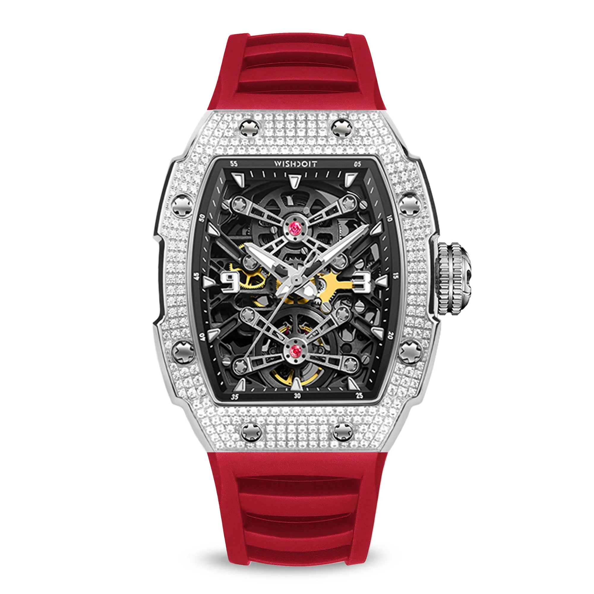 CUSTOMIZED CASE | CAPTAIN KIDD-SILVERY WATCH (RED STRAP)