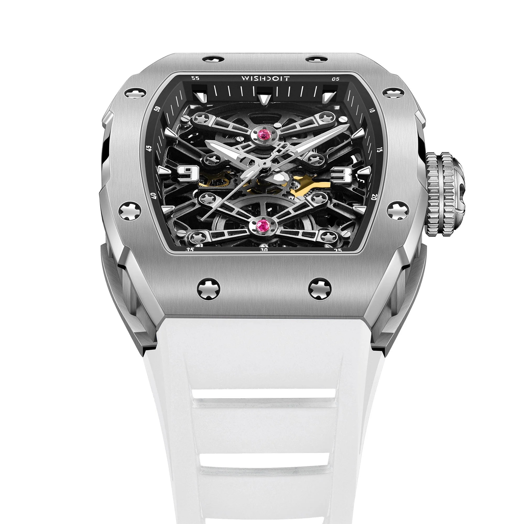 PIRATE | CAPTAIN KIDD-SILVERY WATCH (WHITE STRAP)