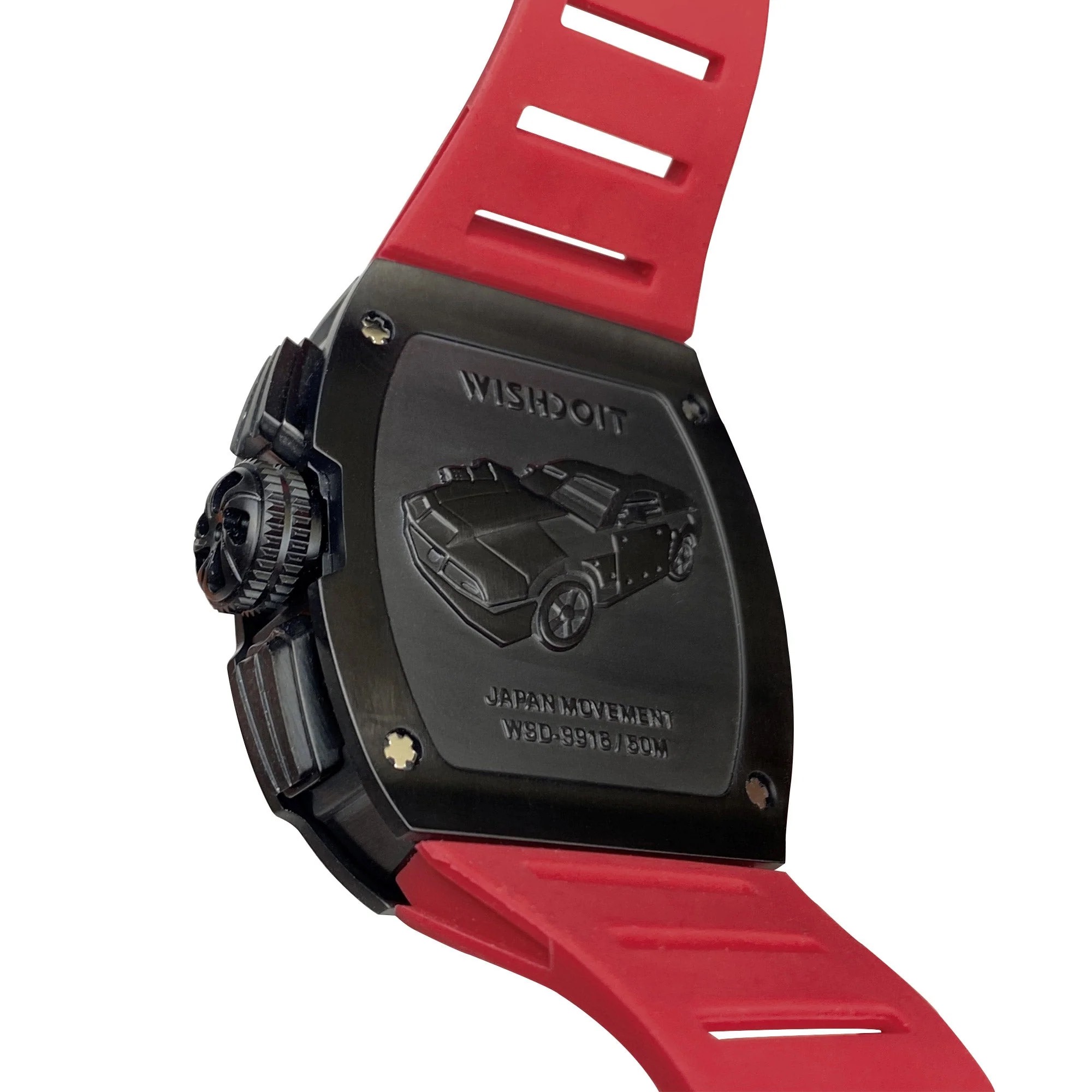 RACING | GT CHRONO-BLACK WATCH (RED STRAP)