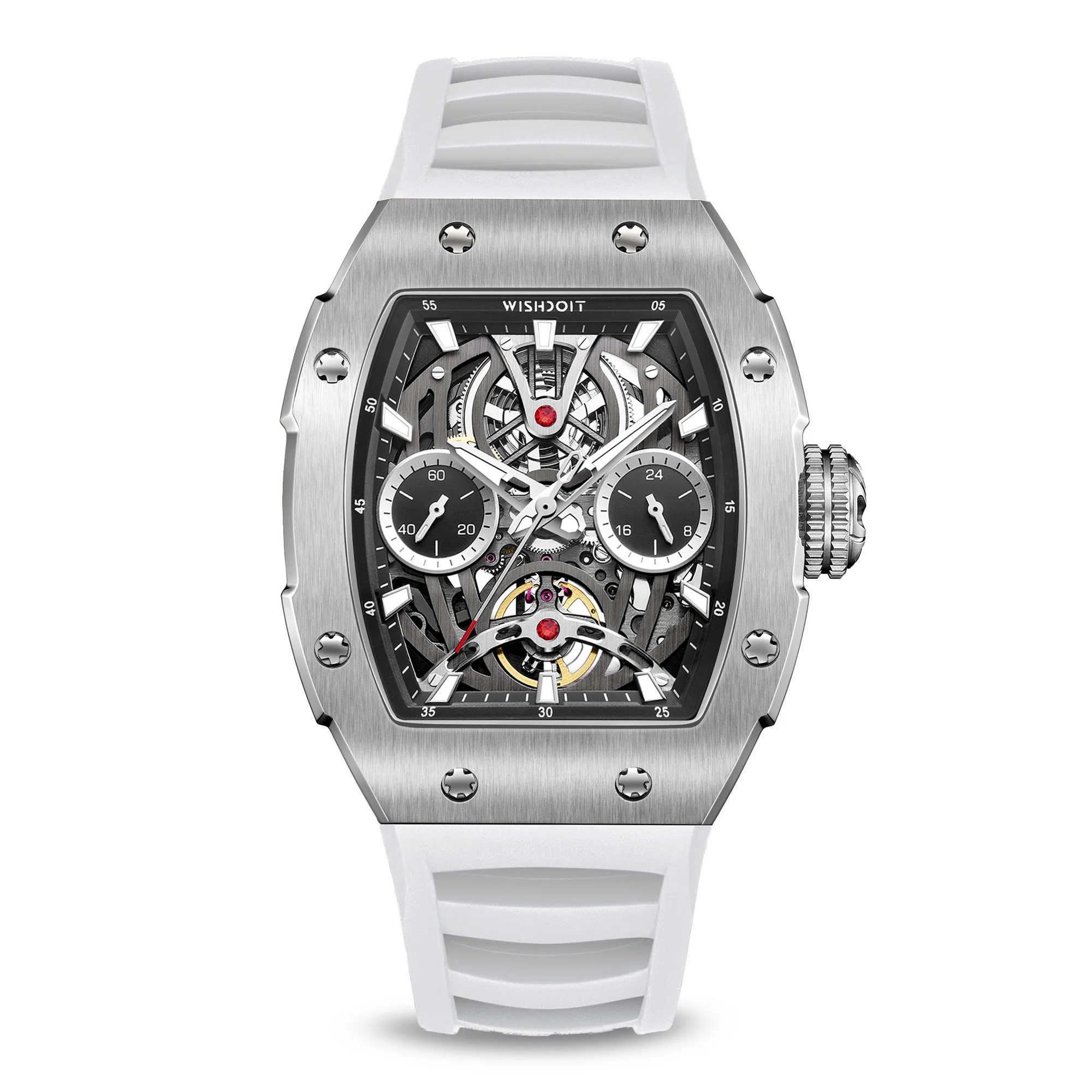 THE PIONEER - SILVER WATCH (WHITE STRAP)