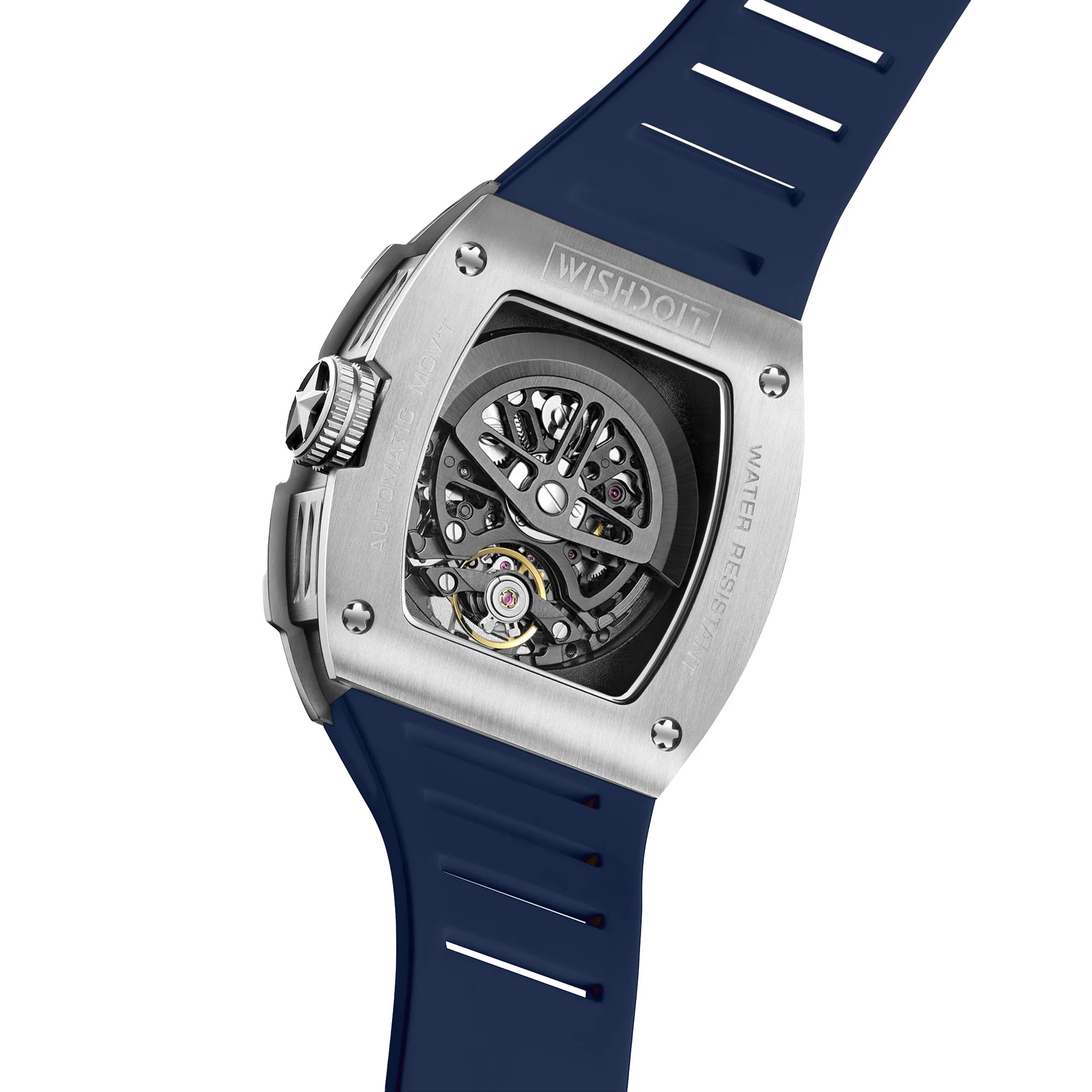 THE PIONEER - SILVER WATCH (BLUE STRAP)