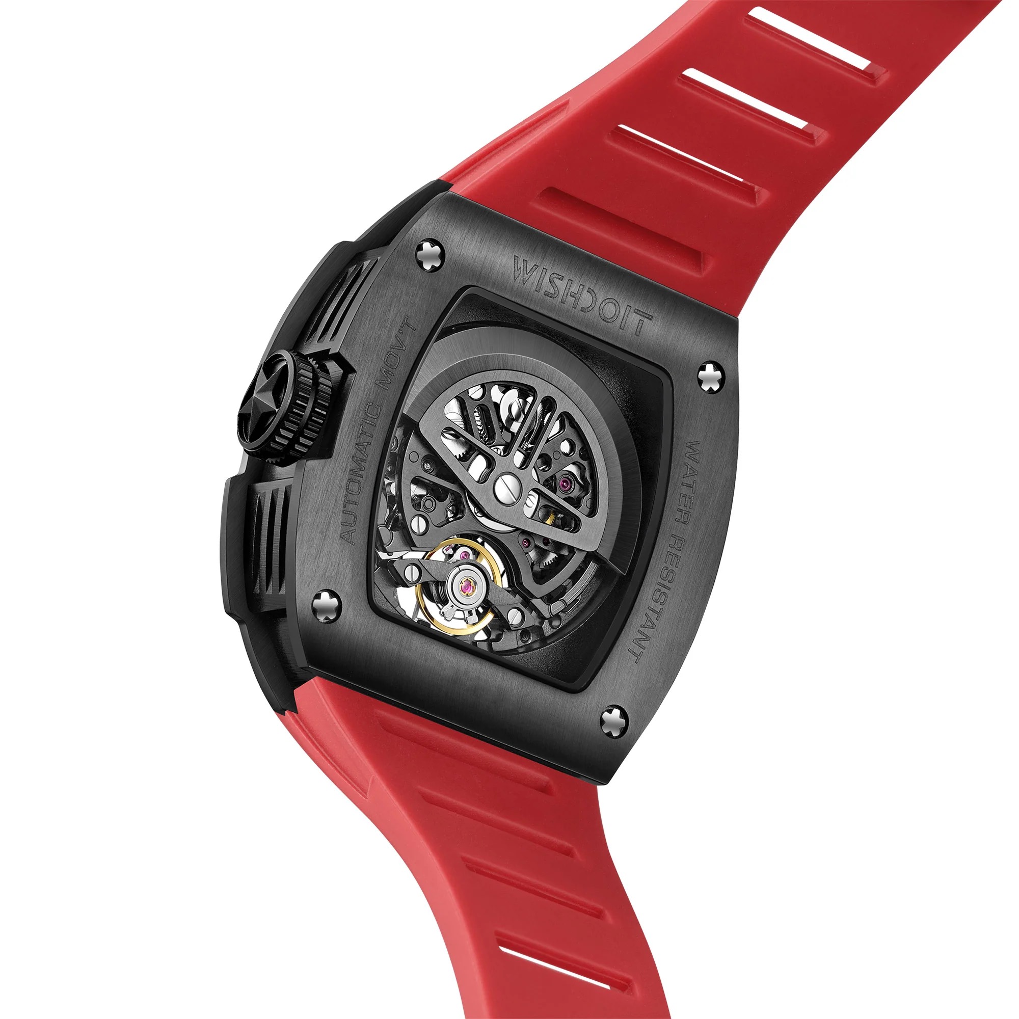 THE PIONEER - BLACK WATCH (RED STRAP)