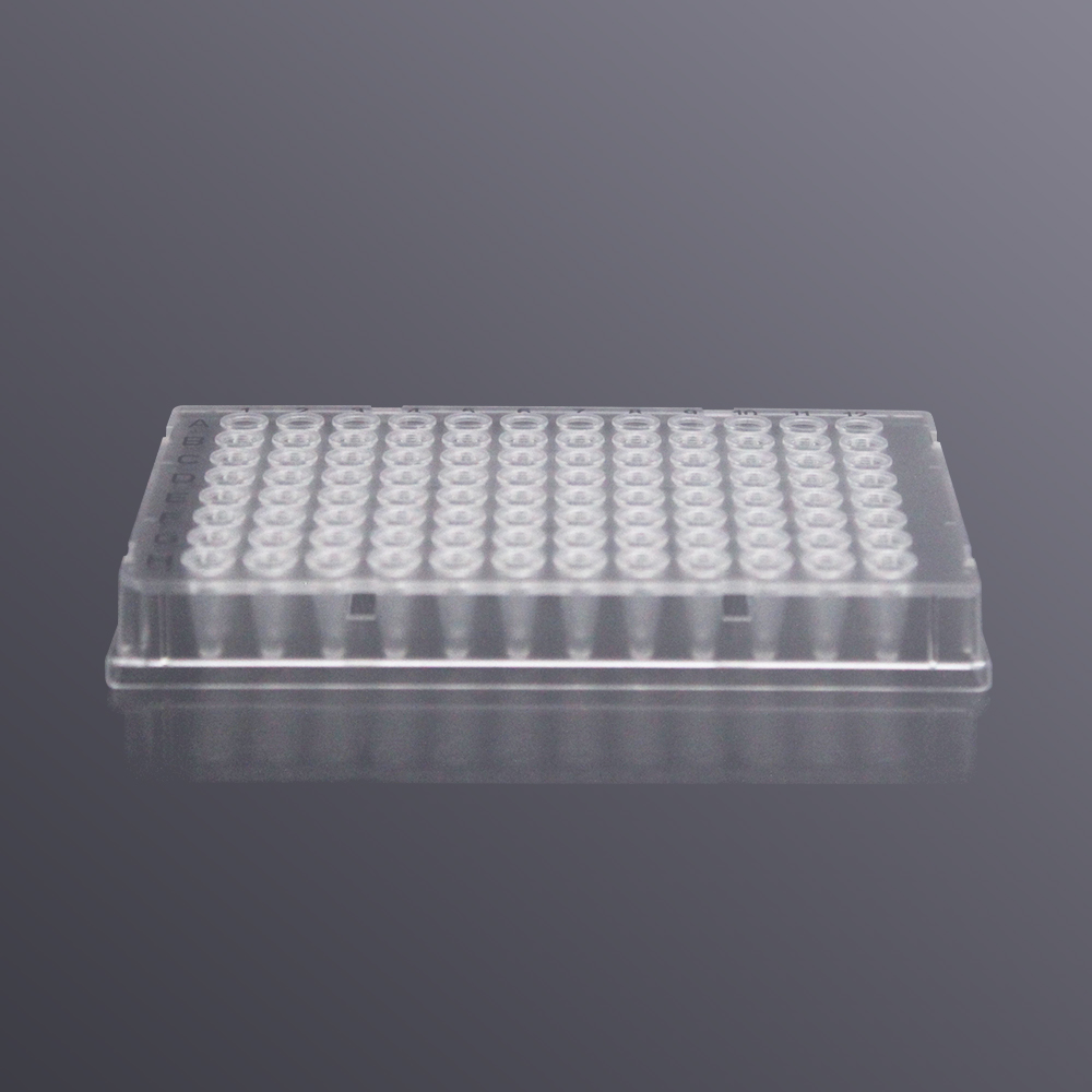 96-well 100ul skirted PCR plate, H1 cut corner, transparent frame ...