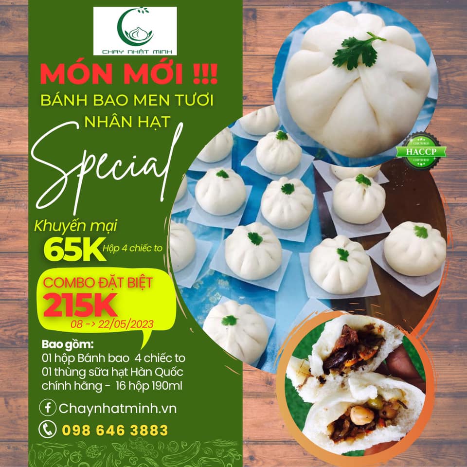 Món mới: Bánh bao men tươi nhân hạt!