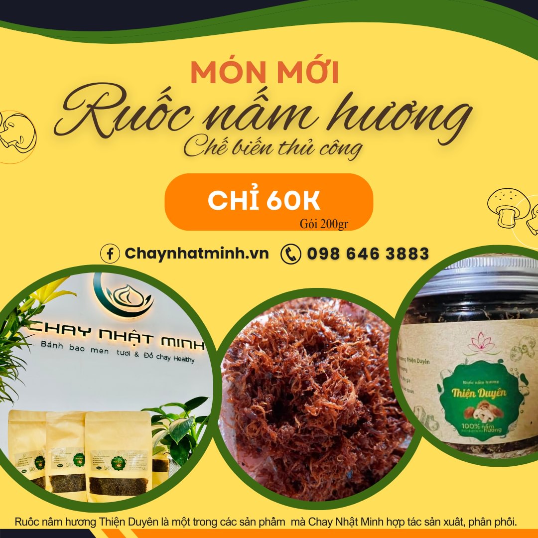 Chay Nhật Minh chính thức phân phối Ruốc nấm hương Thiện Duyên