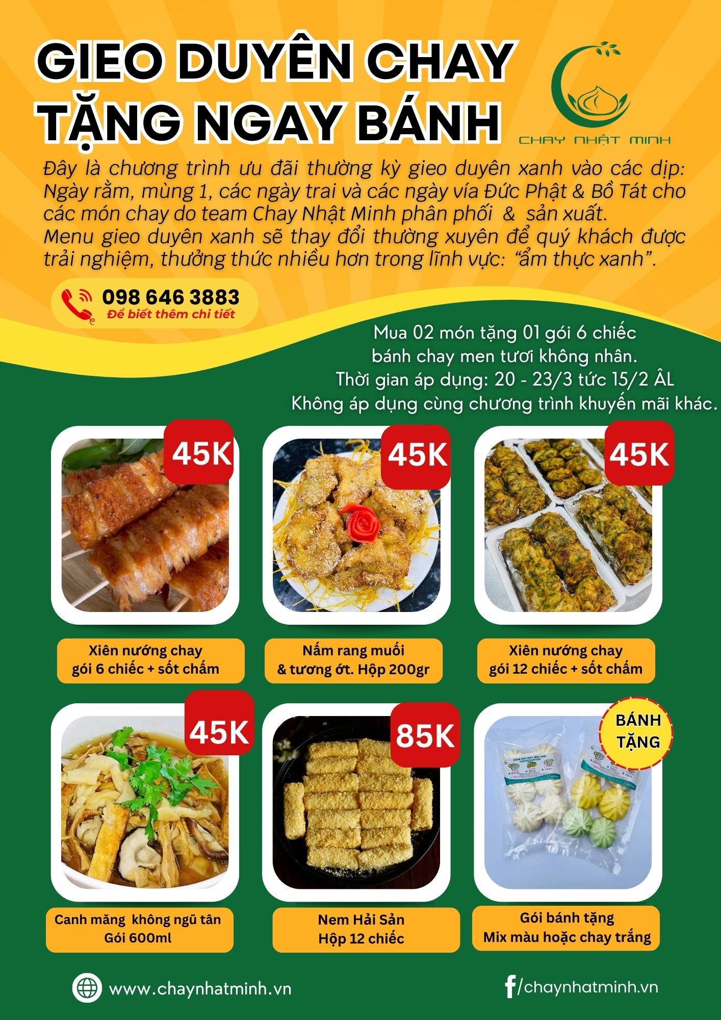 GIEO DUYÊN CHAY - TẶNG NGAY BÁNH