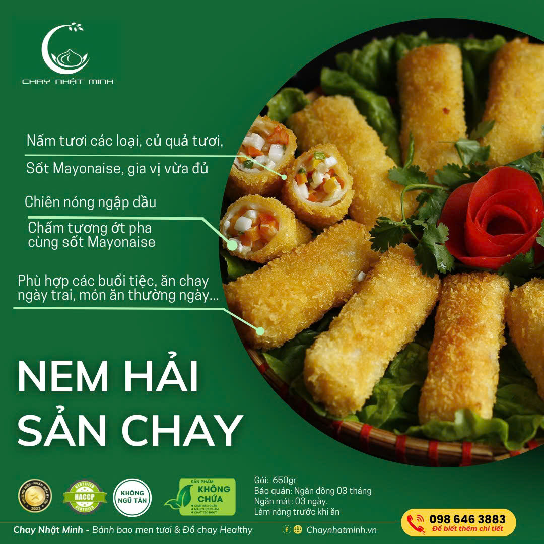 Nem hải sản chay - 12c
