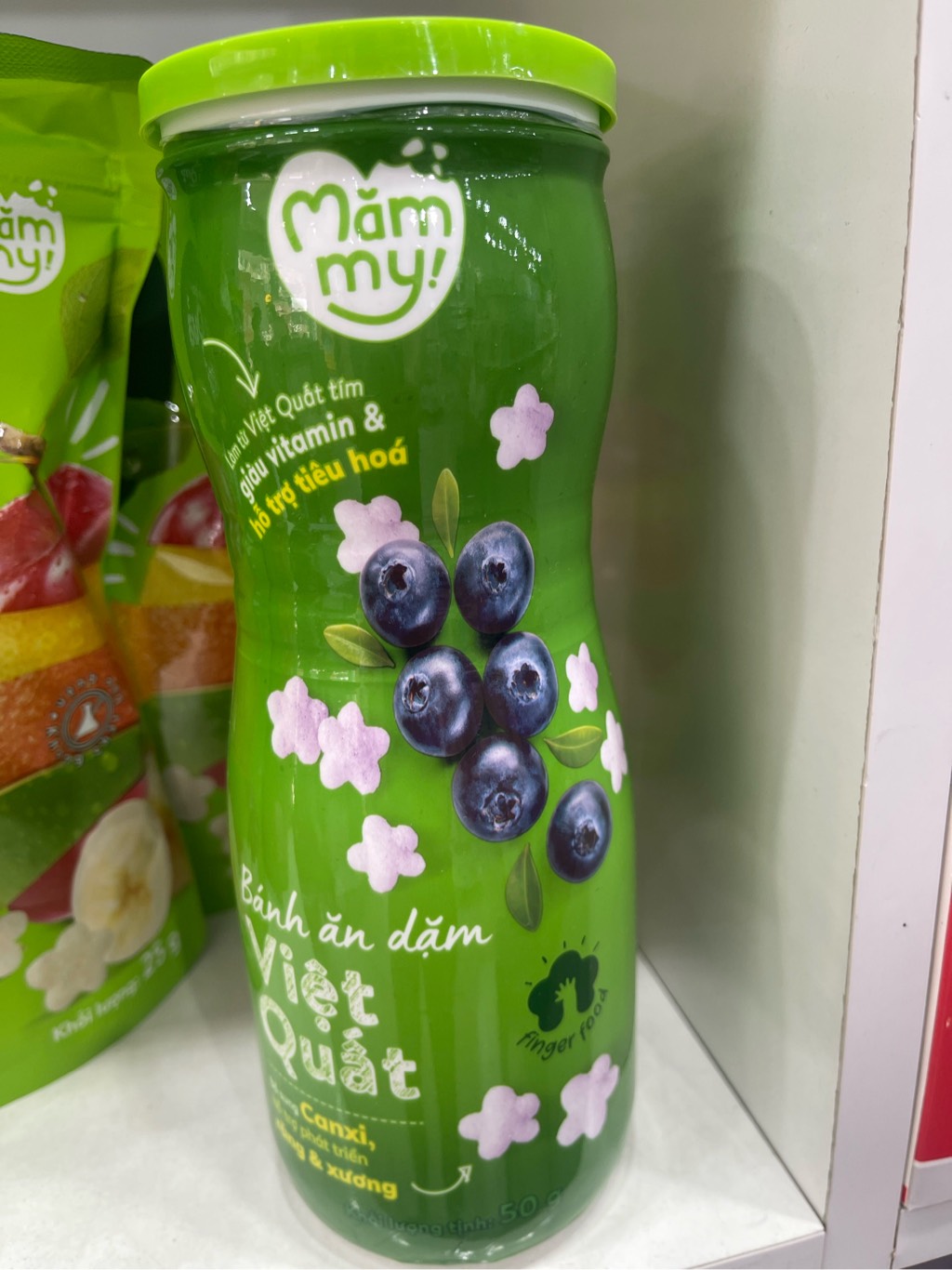 Bánh Ăn Dặm Hình Sao - Việt quất Mămmy Hũ 50g