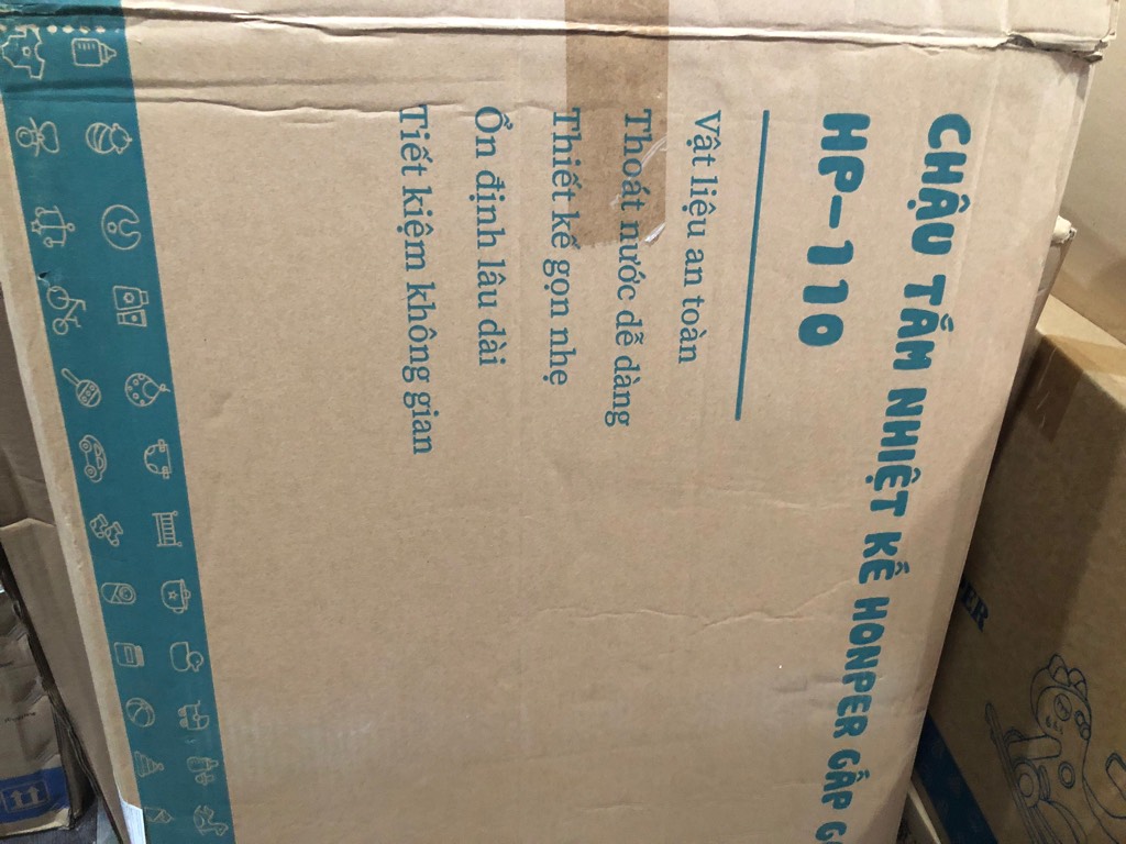 Chậu tắm  HONPER Hình  Thỏ  Kèm  Phao  Có nhiệt  Kế HP110