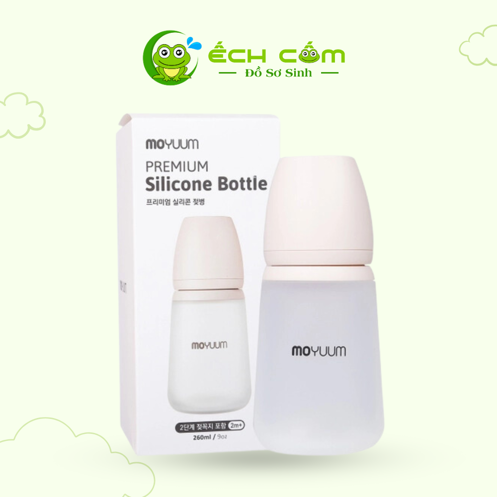 Bình sữa trẻ em 260ml - Moyuum Premium Silicone Bottle