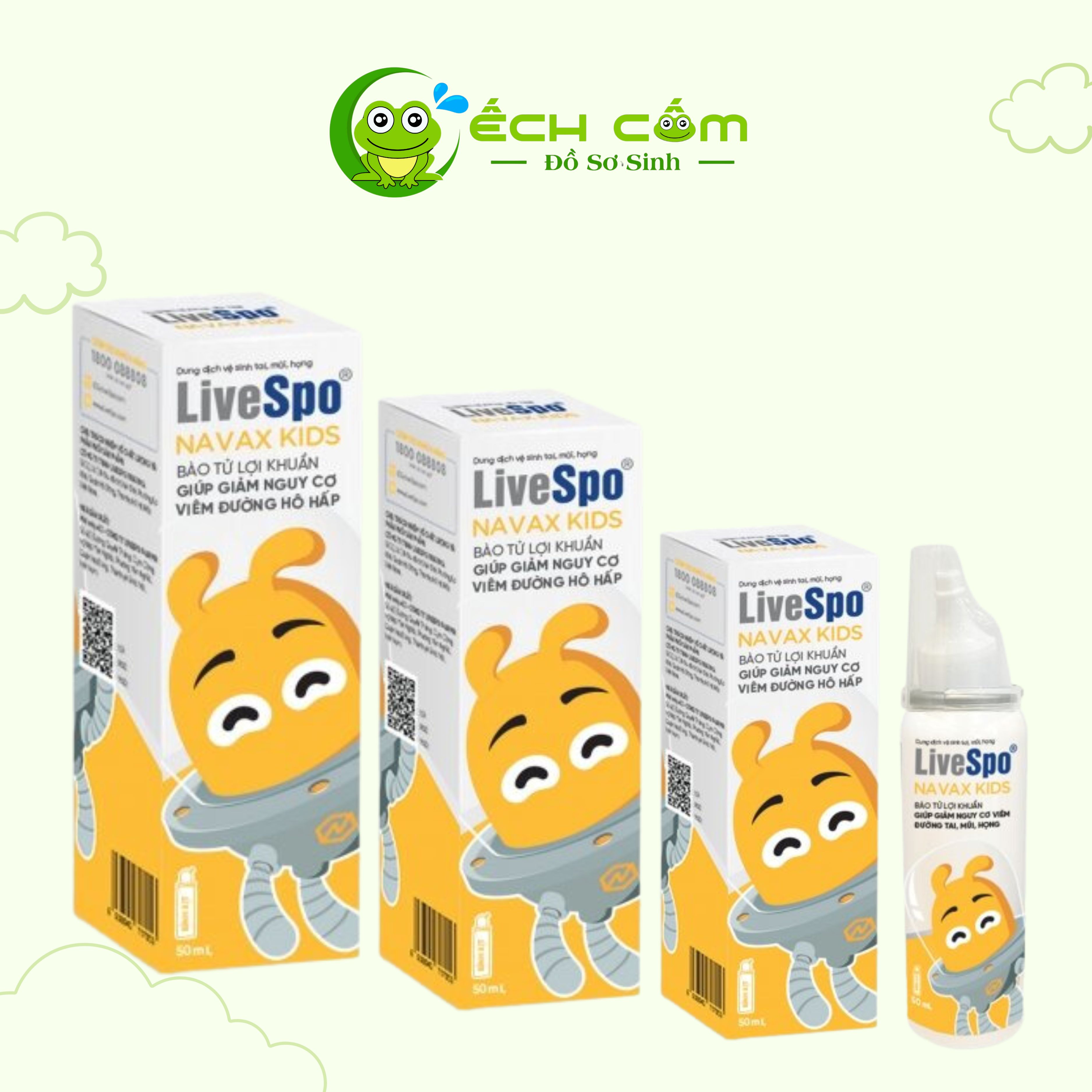 LiveSpo Navax Kid  50ml  ( Bào Tử Lợi Khuẩn Giảm nguy Cơ Đường Hô hấp )