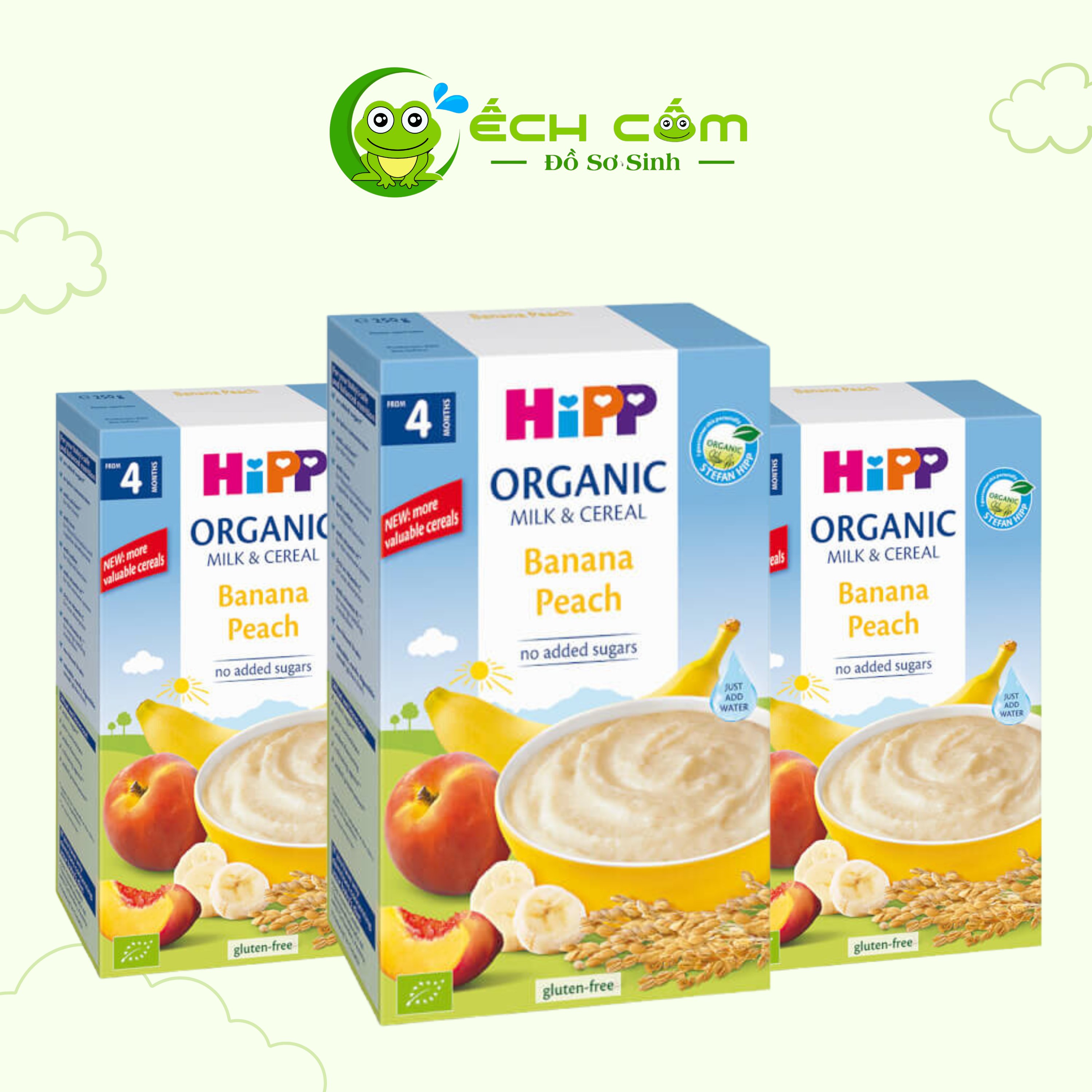 Bột Sữa & ngũ cốc  Organic chuối đào hữu cơ  Hipp