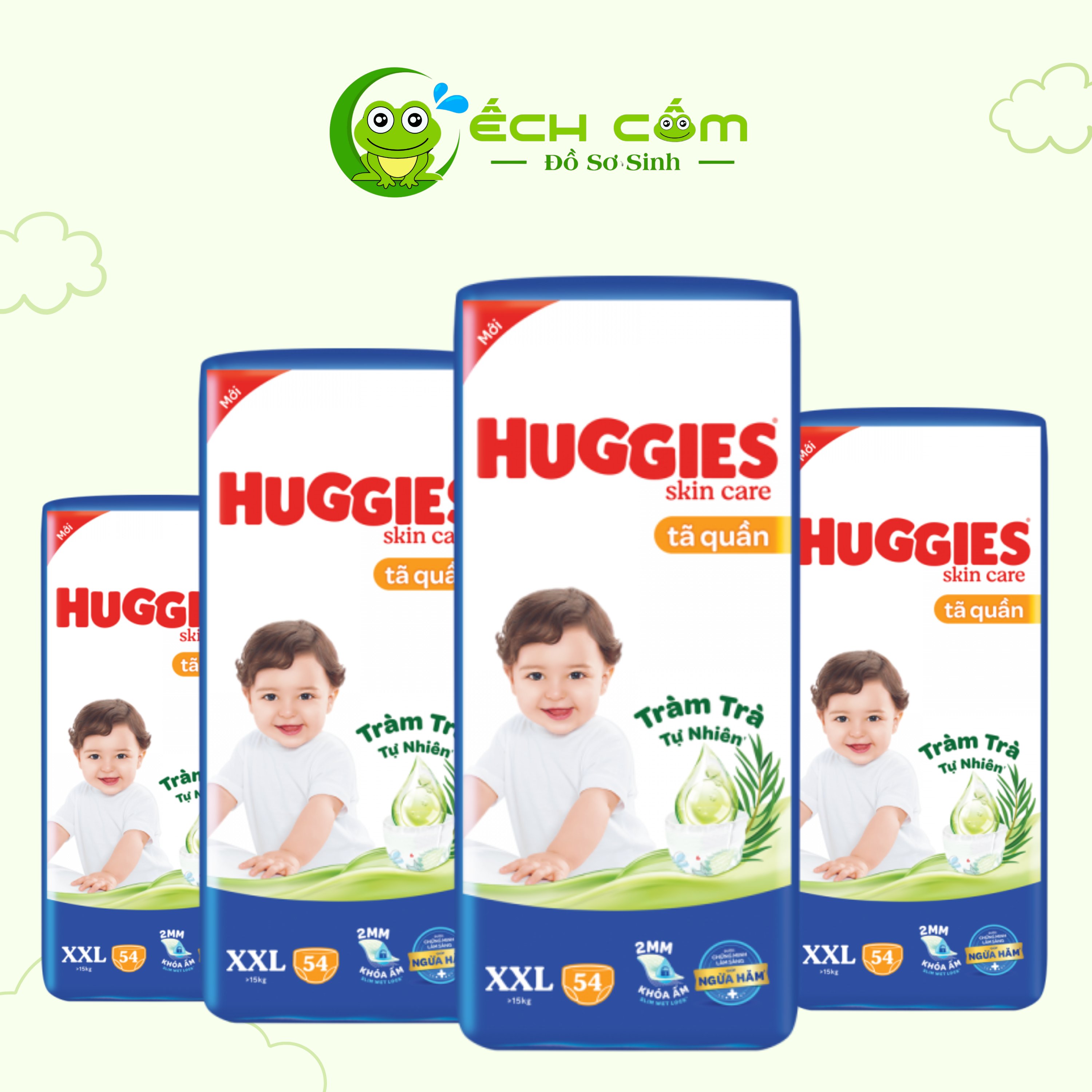 Bỉm Huggies  Skin Care  Quần XXL54*3