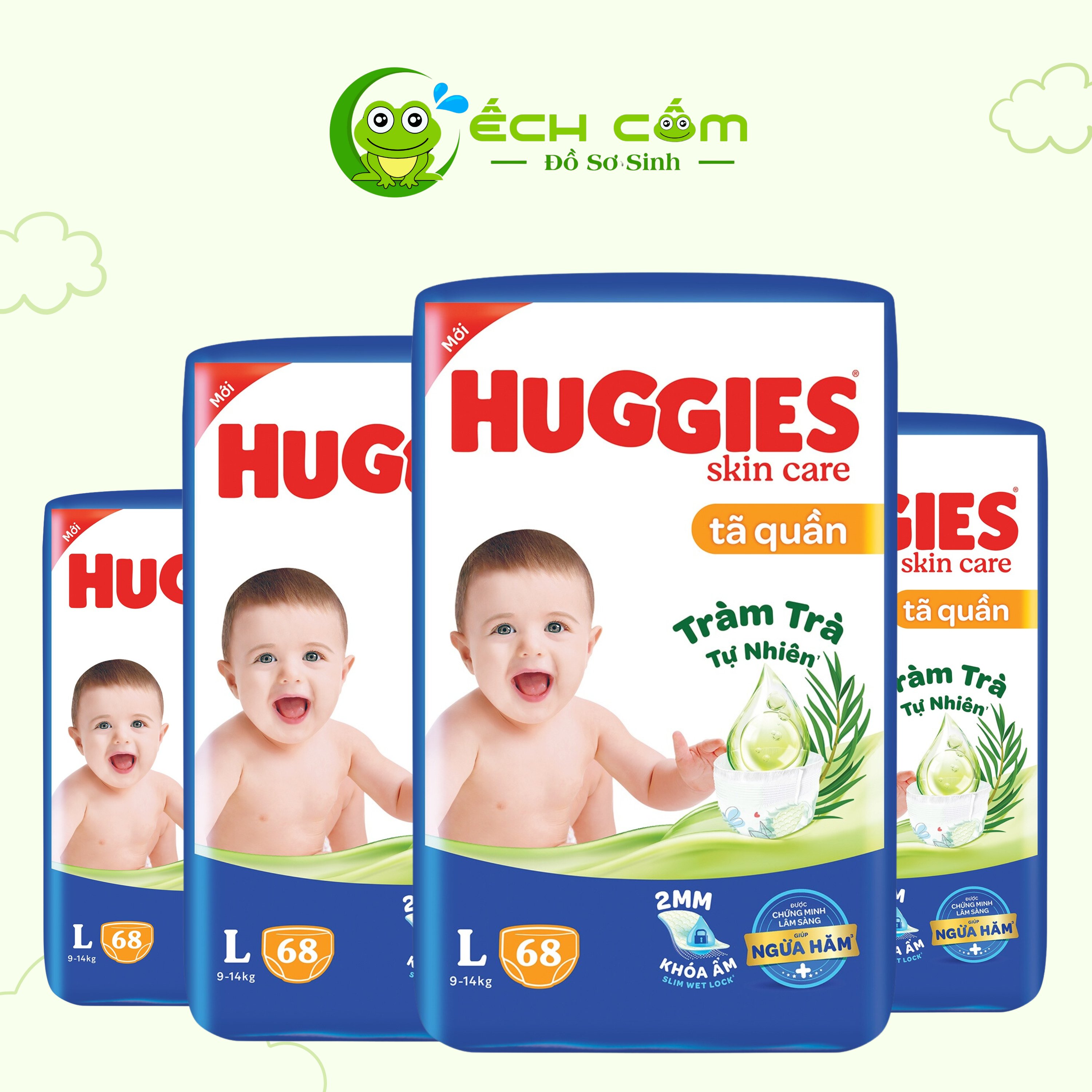 Tã quần Huggies Skin Care cỡ L68*3
