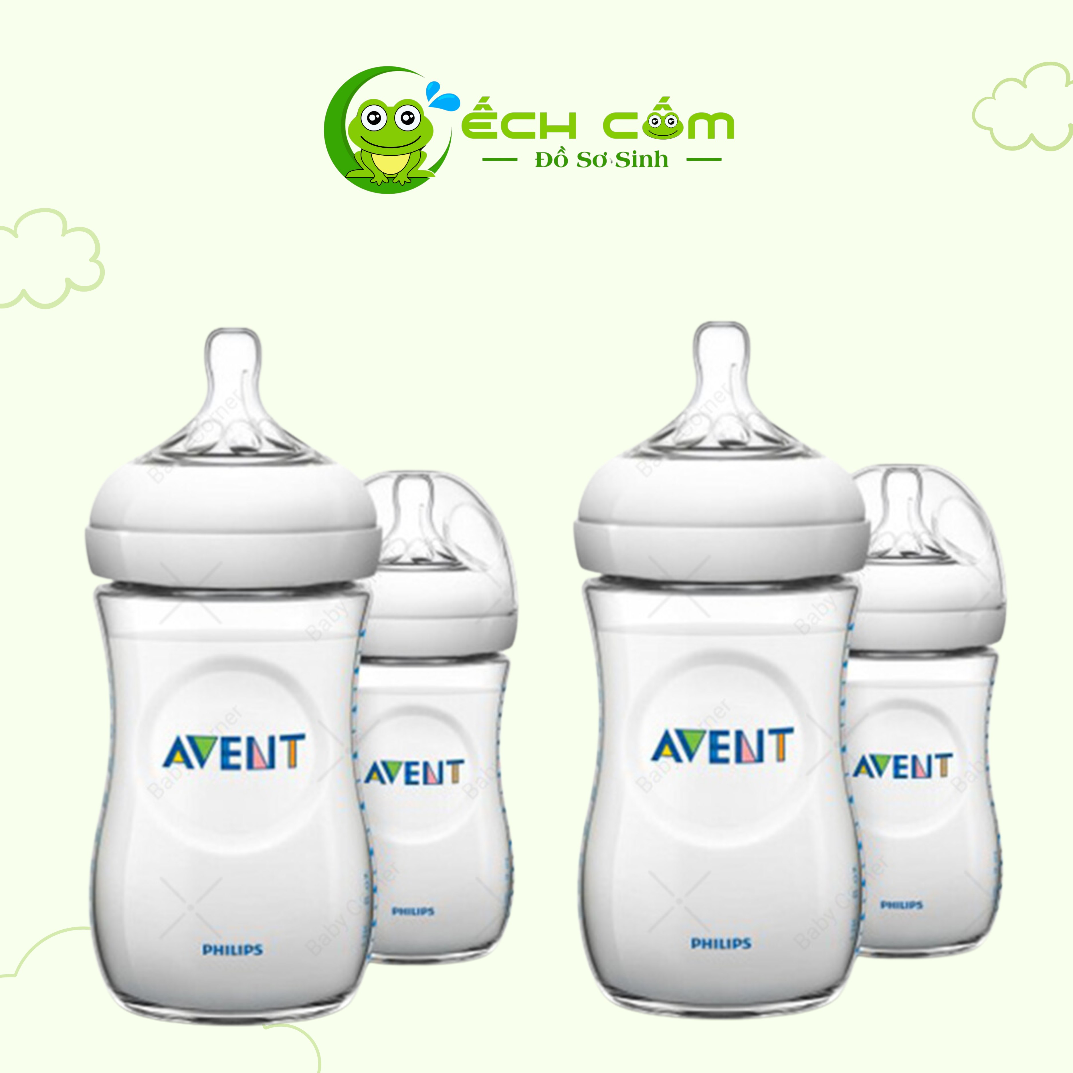 Bình Sữa Aven Mô Phỏng Tự Nhiên  260ml (Sét Đôi ) 1 Bình