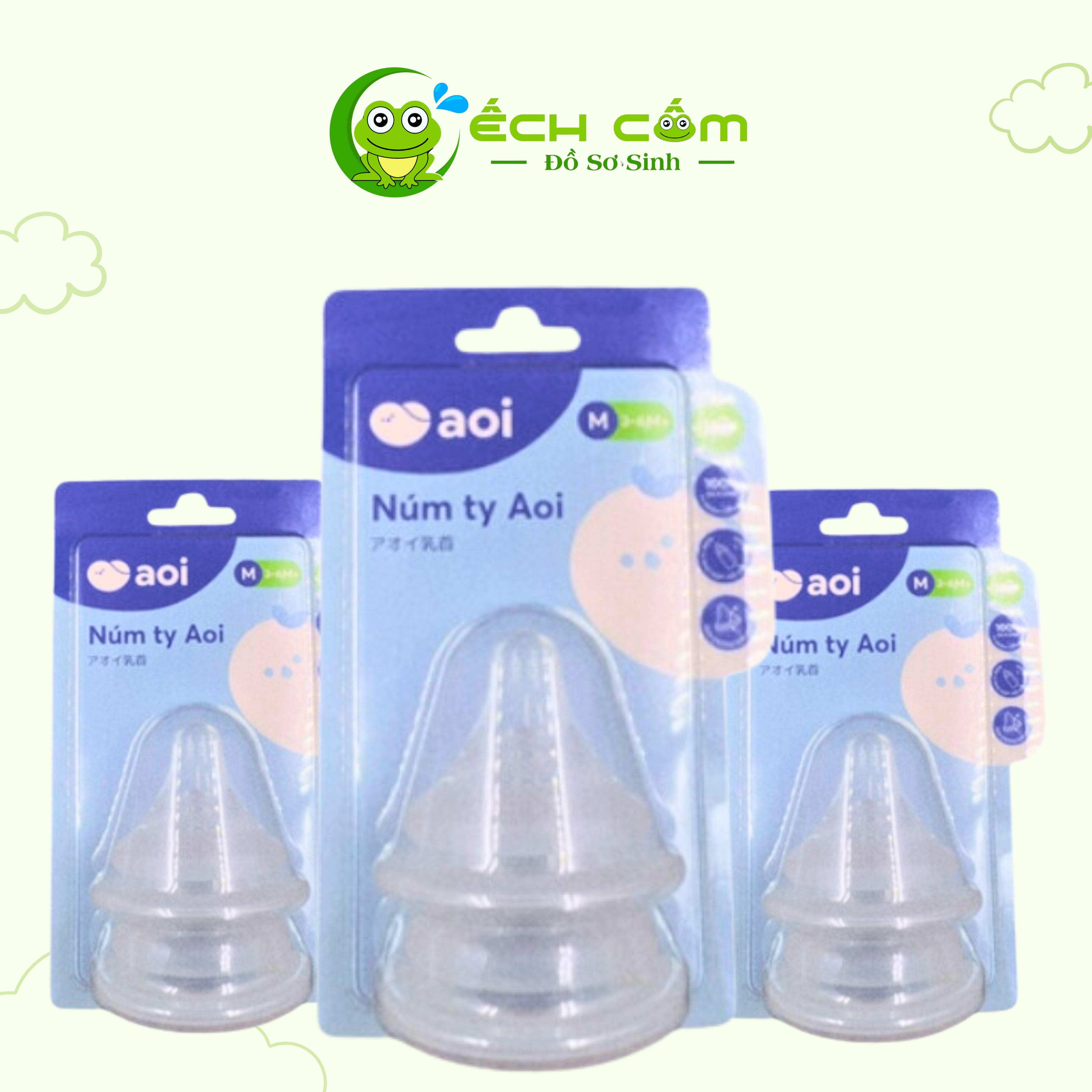 Núm ti Aoi size M vỉ đơn