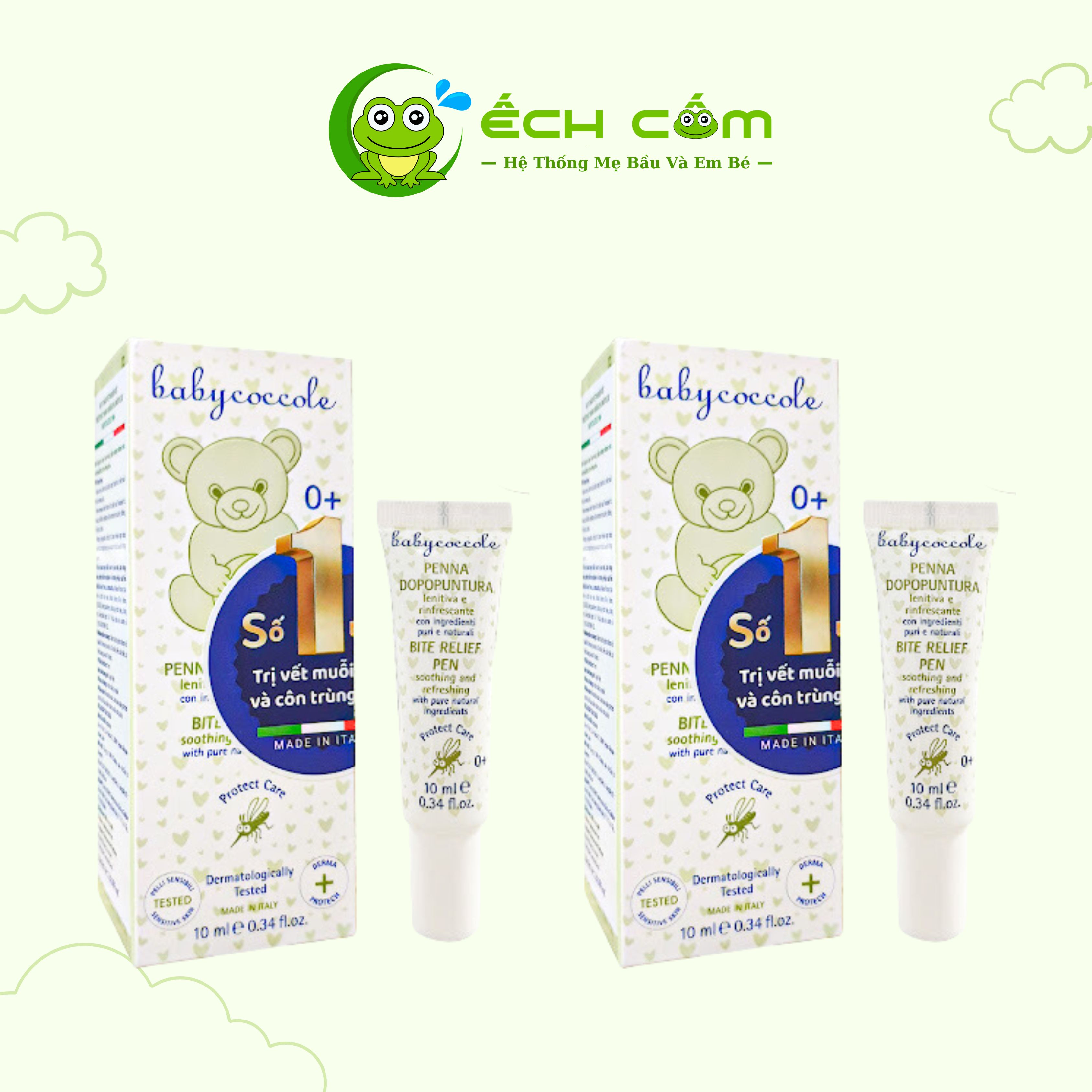 bút chấm vết muỗi đốt chiết xuất hạnh nhân và dầu oliu babycoccole om+